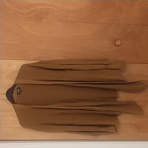 Known Supply Organic Cotton Mustard Brown Open Front Drape Sweater Size S/M